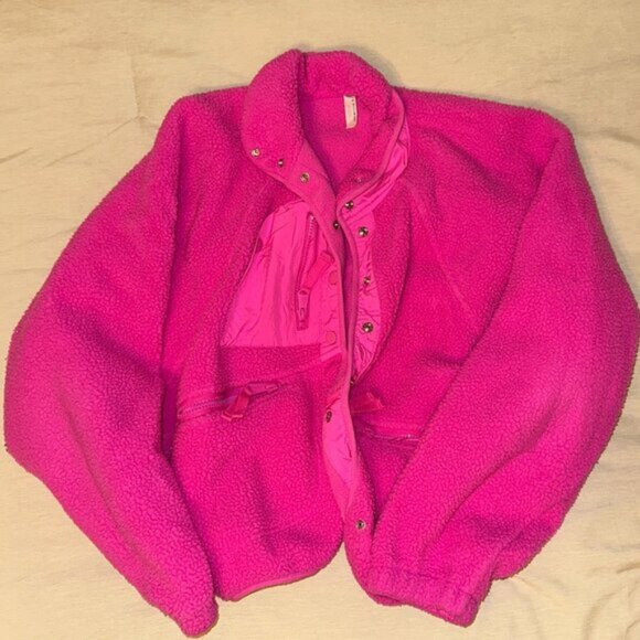 FP Movement by Free People Jackets & Blazers - FP Movement Hit The Slopes Fleece Jacket in Living Magenta